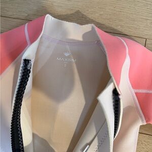 Women's Pink and Cream wetsuit rashguard